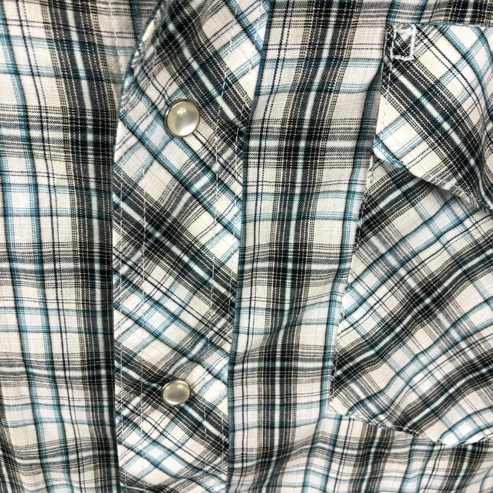 🛍️🛍️SOLD Men's Wrangler pearl snap western shirt sz small - Picture 3 of 6